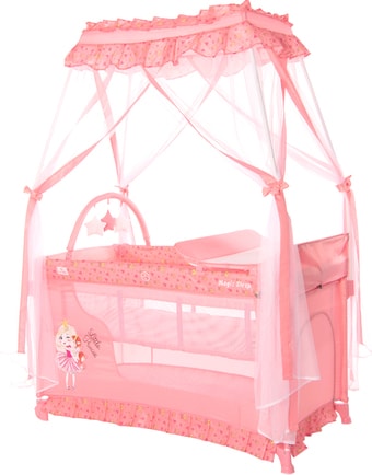 Манеж-кровать Lorelli Magic Sleep (pink) - фото