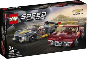 Конструктор LEGO Speed Champions 76903 Chevrolet Corvette C8.R and 1968 Chevrolet - фото