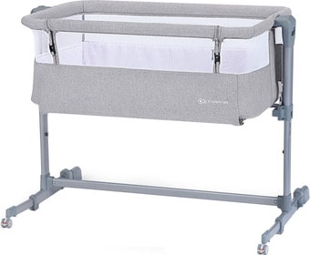 Приставная детская кроватка KinderKraft Neste Air (grey light melange) - фото