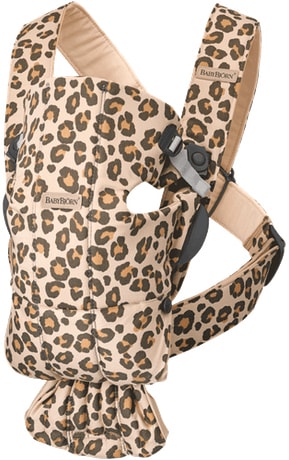Рюкзак-переноска BabyBjorn Mini Cotton (beige/leopard) - фото