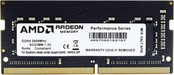 Оперативная память AMD Radeon R7 Performance 4GB DDR4 SODIMM PC4-21300 R744G2606S1S-UO - фото