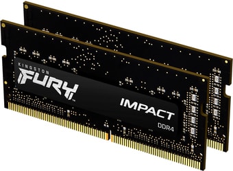 Оперативная память Kingston FURY Impact 2x8GB DDR4 SODIMM PC4-23400 KF429S17IBK2/16 - фото