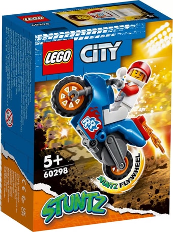 Конструктор LEGO City Stuntz 60298 Реактивный трюковый мотоцикл - фото
