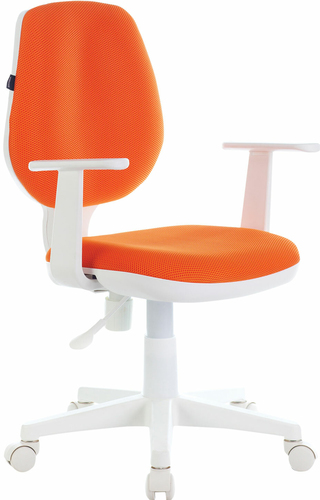 Компьютерное кресло Brabix Fancy MG-201W 532410 (белый/оранжевый TW-96-1) - фото