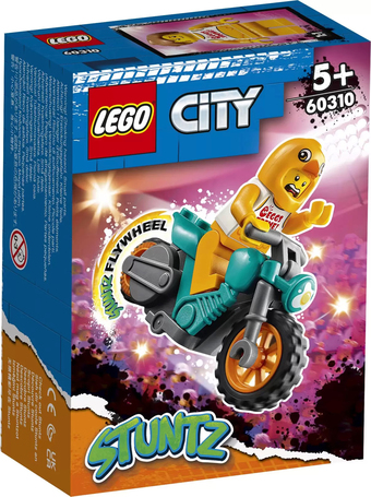 Конструктор LEGO City 60310 Трюковый мотоцикл с цыпленком - фото