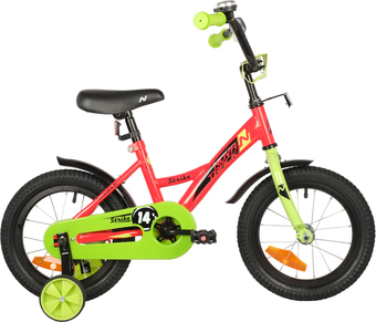Детский велосипед Novatrack Strike 14 2022 143STRIKE.RD22 (красный/зеленый) - фото