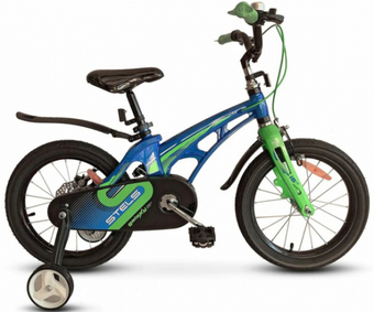 Детский велосипед Stels Galaxy 16 V010 (синий/зеленый) - фото
