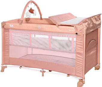 Манеж-кровать Lorelli Torino 2 Plus (misty rose) - фото