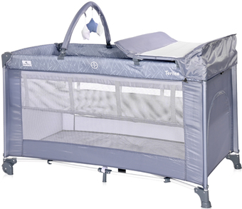 Манеж-кровать Lorelli Torino 2 Plus (silver blue) - фото