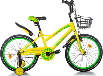 Детский велосипед Mobile Kid Slender 20 (желтый/зеленый) - фото