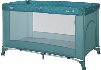 Манеж-кровать Lorelli Torino 1 2022 (арктический, цветочный) - фото