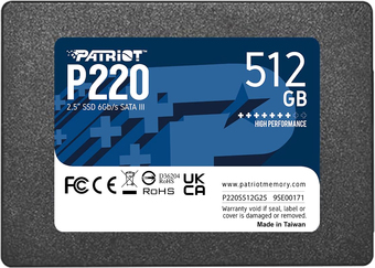SSD Patriot P220 512GB P220S512G25 - фото