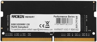 Оперативная память AMD Radeon R9 Gamer Series 8ГБ DDR4 SODIMM 3200 МГц R948G3206S2S-UO - фото