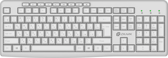 Клавиатура Oklick K225W (белый) - фото