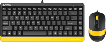 Офисный набор A4Tech Fstyler F1110 (черный/желтый) - фото