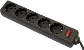 Сетевой фильтр Defender ES 5 розеток, черный, 1.8 м - фото