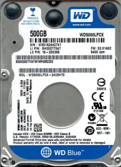 Жесткий диск WD 500GB (WD5000LPCX-24C6HT0) - фото