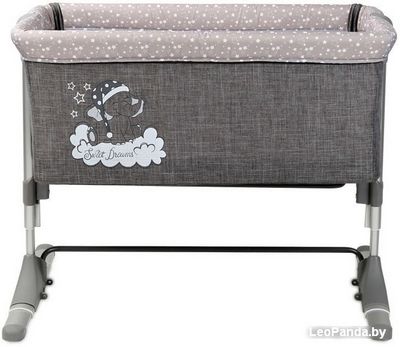 Приставная детская кроватка Lorelli Sleep'n'Care (grey elephant)