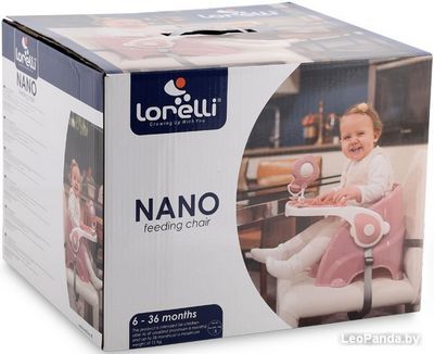 Стульчик для кормления Lorelli Nano (розовый) - фото2