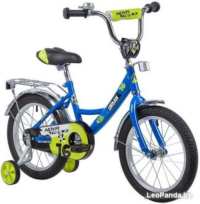 Детский велосипед Novatrack Urban 16 (синий/желтый, 2019) - фото2
