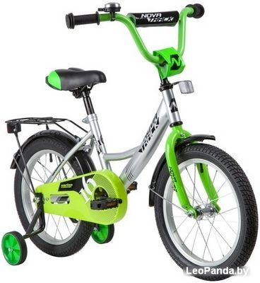 Детский велосипед Novatrack Vector 16 2020 163VECTOR.SL20 (серебристый/салатовый) - фото4