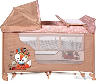 Манеж-кровать Lorelli Moonlight Rocker 2 (beige foxy) - фото2