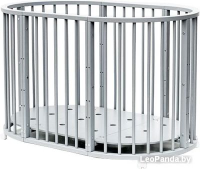 Кроватка-трансформер Bambini М.01.10.14 (серый) - фото