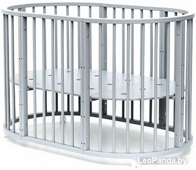 Кроватка-трансформер Bambini М.01.10.14 (серый) - фото4