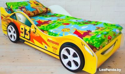 Кровать-машина Бельмарко Тачка 160x70 (желтый) - фото