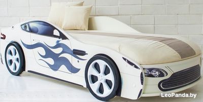 Кровать-машина Бельмарко Бондмобиль 160x70 (белый) - фото