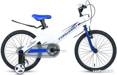 Детский велосипед Forward Cosmo 18 2.0 2021 (белый/синий) - фото