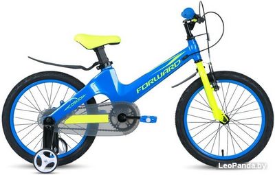 Детский велосипед Forward Cosmo 16 2.0 2021 (синий/желтый) - фото