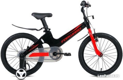 Детский велосипед Forward Cosmo 18 2021 (черный/красный) - фото