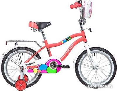 Детский велосипед Novatrack Candy 16 (оранжевый/белый, 2019) - фото