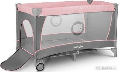 Манеж-кровать Lionelo Flower (серый/розовый) - фото3