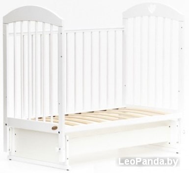 Классическая детская кроватка Bambini М 01.10.20 (белый) - фото2