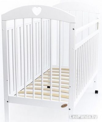 Классическая детская кроватка Bambini М 01.10.18 (белый) - фото3