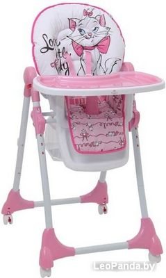 Стульчик для кормления Polini Kids 470 Disney baby (Кошка Мари, розовый) - фото