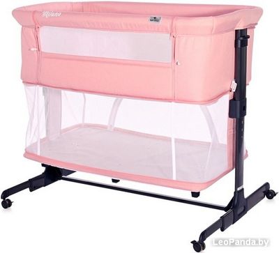 Приставная детская кроватка Lorelli Milano 2 в 1 (розовый) - фото3