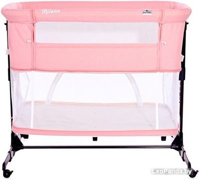 Приставная детская кроватка Lorelli Milano 2 в 1 (розовый) - фото4
