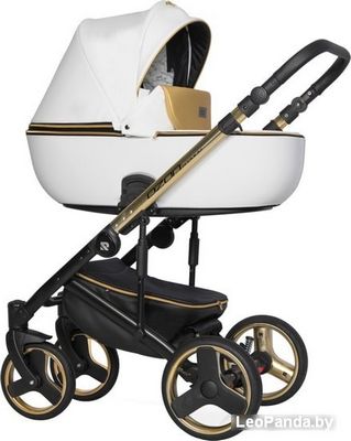 Универсальная коляска Riko Ozon Premium (2 в 1, 33 gold white) - фото