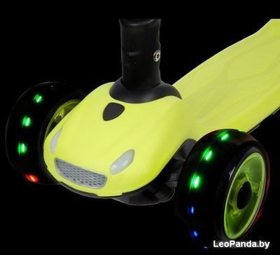 Самокат Novatrack Rainbow Car Boy Pro 120CGP.RAINBOW.LM20 (лайм) - фото5