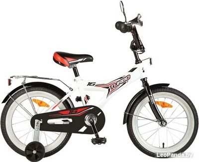 Детский велосипед Novatrack Turbo 16 2020 167TURBO.WT20 (белый/черный) - фото