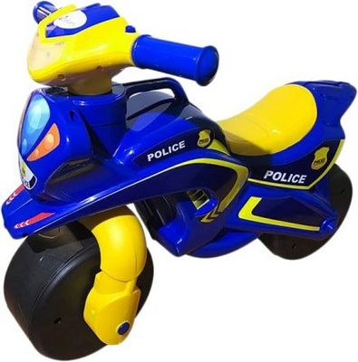 Беговел Doloni-Toys Полиция (синий/желтый) - фото