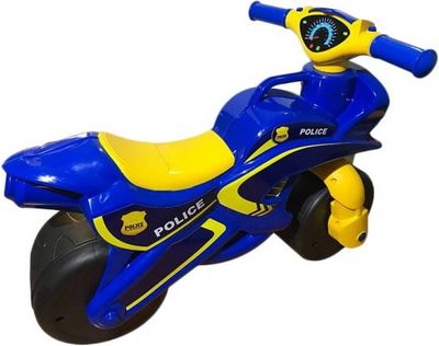 Беговел Doloni-Toys Полиция (синий/желтый) - фото3