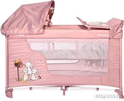 Манеж-кровать Lorelli Moonlight Rocker 2 (pink)