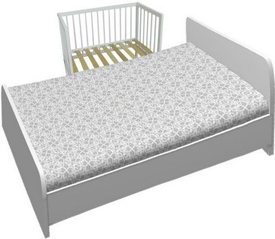 Приставная детская кроватка Фея 100 (белый) - фото2