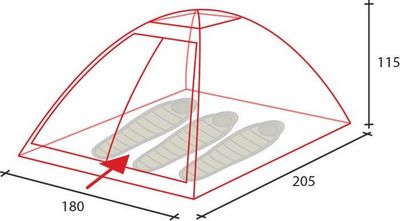 Треккинговая палатка GOLDEN SHARK Simple 3 (зеленый) - фото2