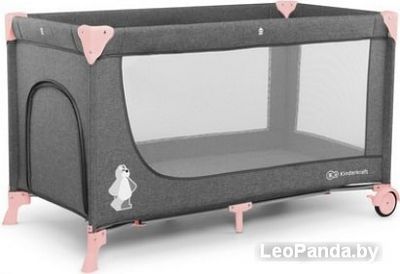 Манеж-кровать KinderKraft Joy (розовый) - фото4
