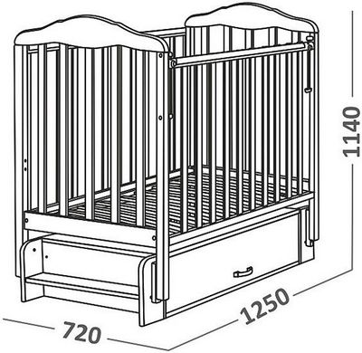 Детская кроватка СКВ-Компани Берёзка New (береза) [126005] - фото2